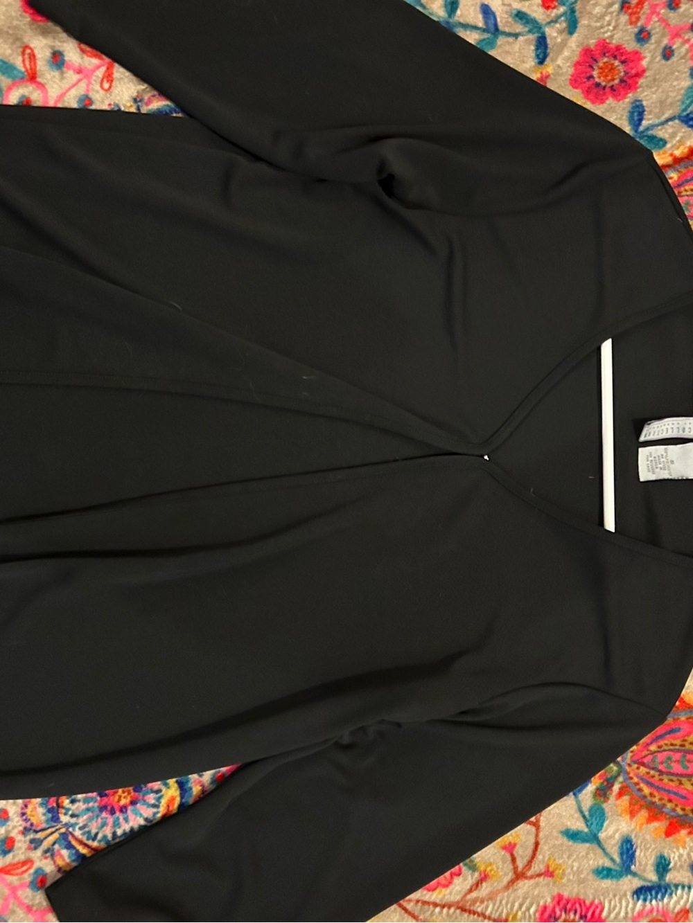 Collection B Black V-Neck Open Front Blazer